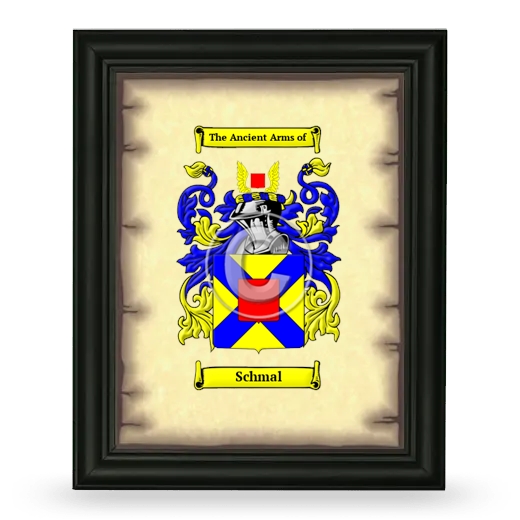 Schmal Coat of Arms Framed - Black