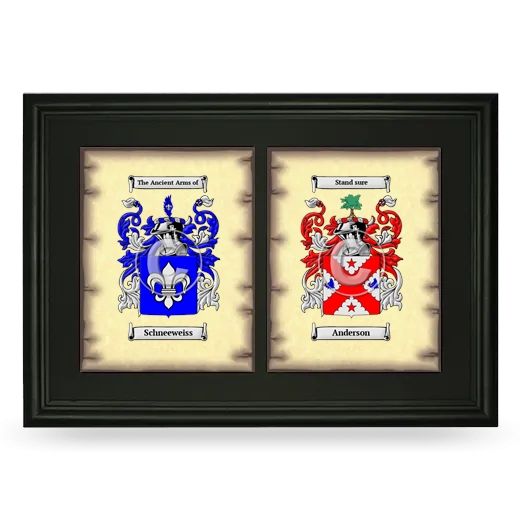 Double Coat of Arms Framed - Black