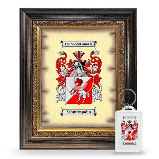 Schnitzspahn Framed Coat of Arms and Keychain - Heirloom