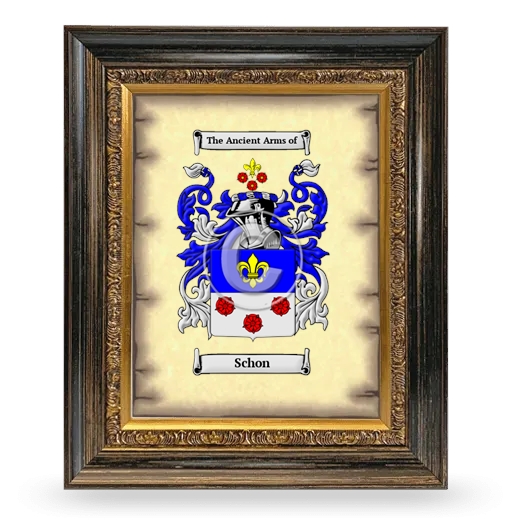 Schon Coat of Arms Framed - Heirloom