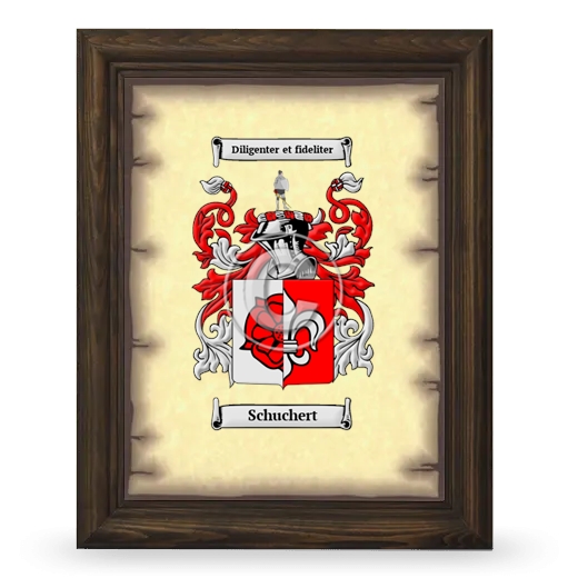 Schuchert Coat of Arms Framed - Brown