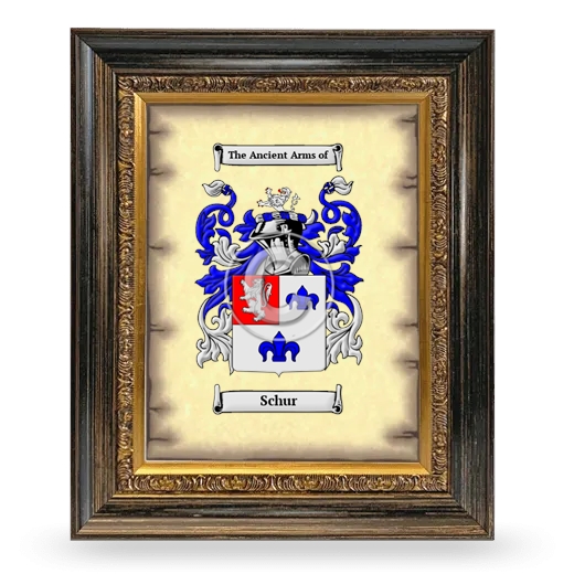 Schur Coat of Arms Framed - Heirloom