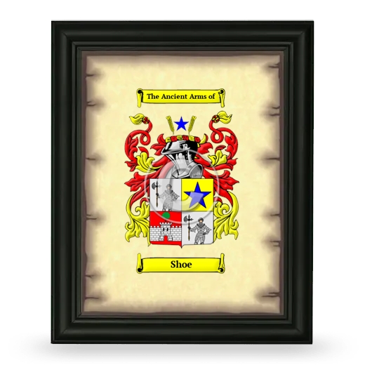 Shoe Coat of Arms Framed - Black