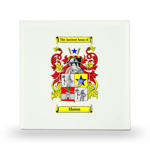 Shoun Small Ceramic Tile with Coat of Arms