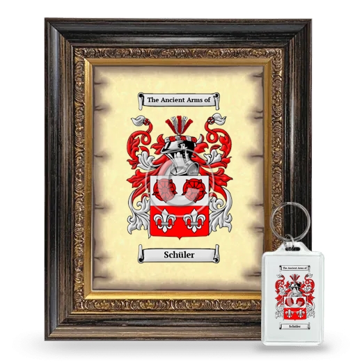 Schüler Framed Coat of Arms and Keychain - Heirloom