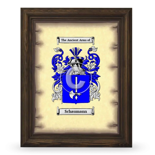 Schaumann Coat of Arms Framed - Brown