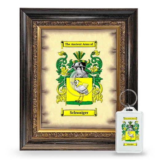 Schwaiger Framed Coat of Arms and Keychain - Heirloom