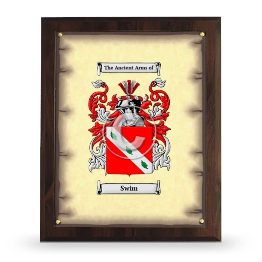 Swim Coat of Arms Plaque