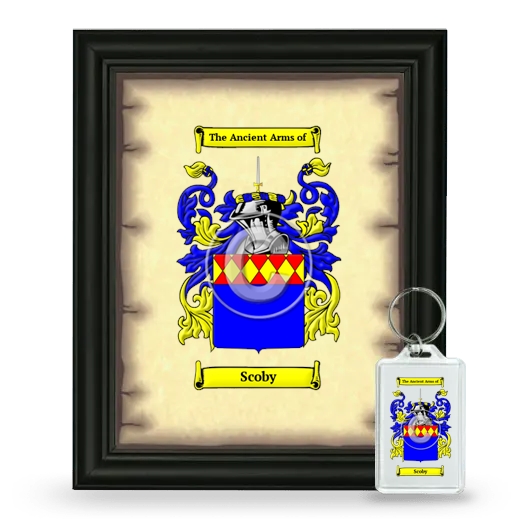Scoby Framed Coat of Arms and Keychain - Black
