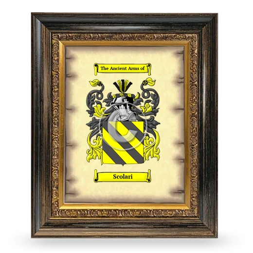 Scolari Coat of Arms Framed - Heirloom