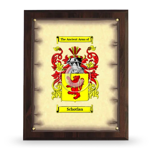 Schotlan Coat of Arms Plaque