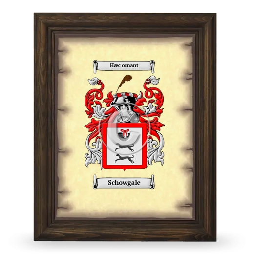Schowgale Coat of Arms Framed - Brown