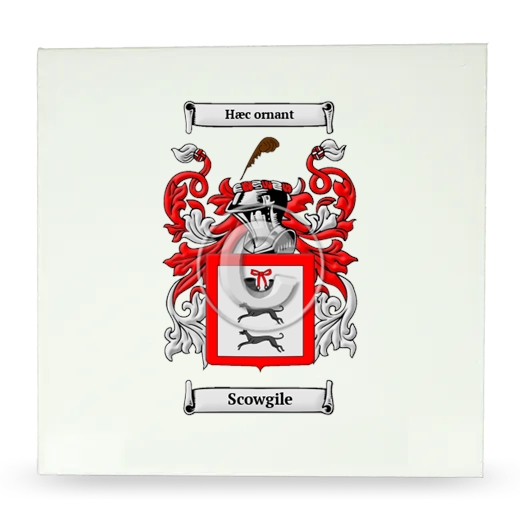 Scowgile Large Ceramic Tile with Coat of Arms