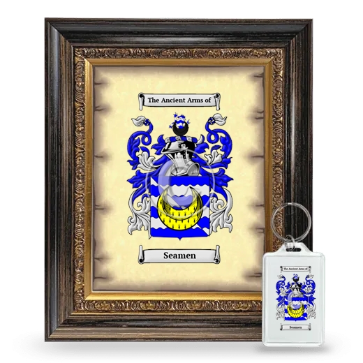 Seamen Framed Coat of Arms and Keychain - Heirloom