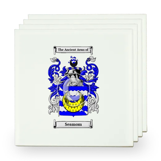 Seamom Set of Four Small Tiles with Coat of Arms