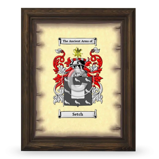 Setch Coat of Arms Framed - Brown