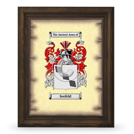 Seefeld Coat of Arms Framed - Brown