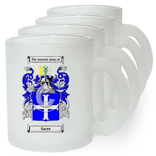 Sacre Set of 4 Frosted Glass Mugs