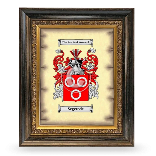 Segerode Coat of Arms Framed - Heirloom