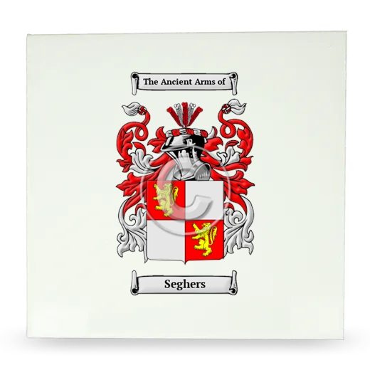 Seghers Large Ceramic Tile with Coat of Arms