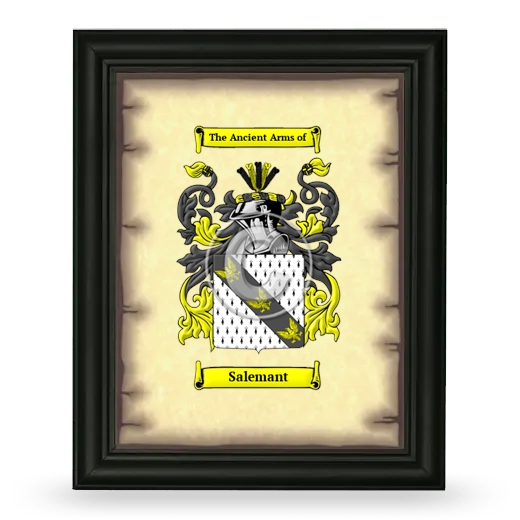 Salemant Coat of Arms Framed - Black