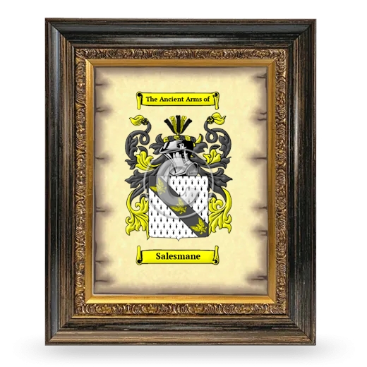 Salesmane Coat of Arms Framed - Heirloom