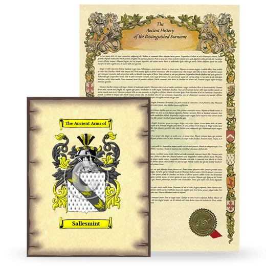 Sallesmint Coat of Arms and Surname History Package