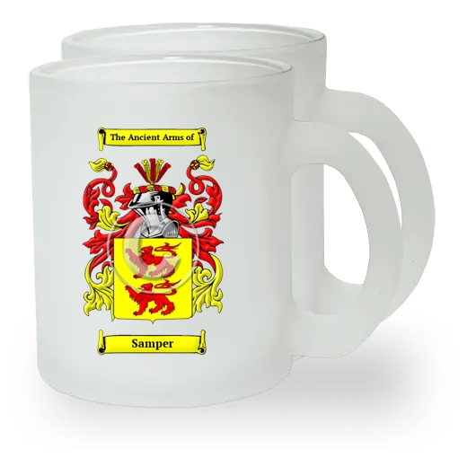Samper Pair of Frosted Glass Mugs