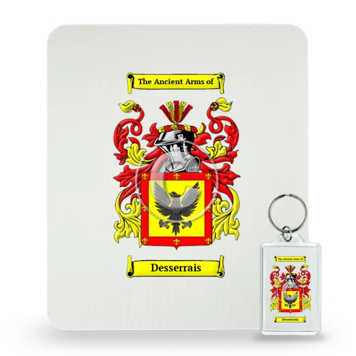 Desserrais Mouse Pad and Keychain Combo Package
