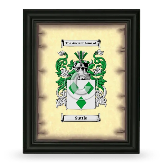 Suttle Coat of Arms Framed - Black