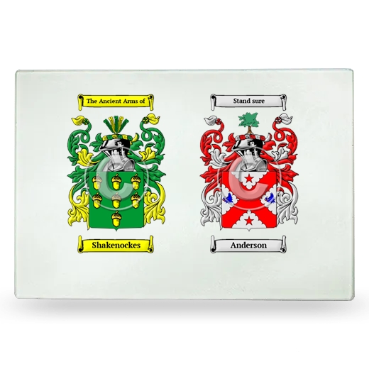 Double Coat of Arms Glass Cutting Board