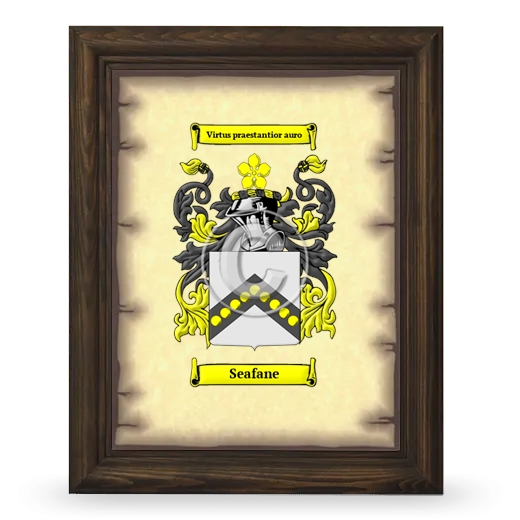 Seafane Coat of Arms Framed - Brown