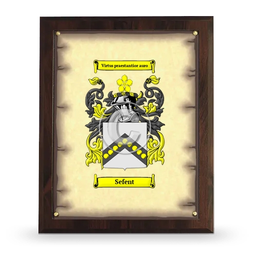 Sefent Coat of Arms Plaque