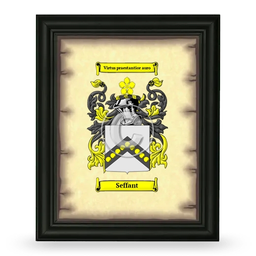 Seffant Coat of Arms Framed - Black