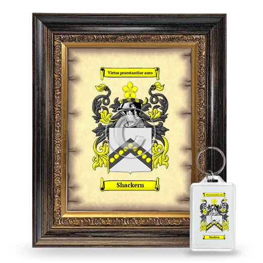 Shackern Framed Coat of Arms and Keychain - Heirloom