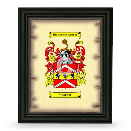 Soweart Coat of Arms Framed - Black