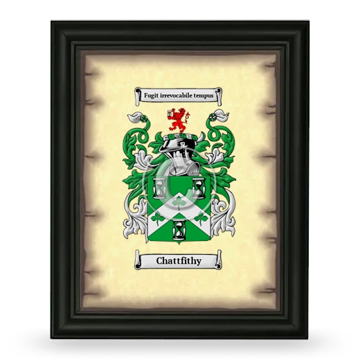 Chattfithy Coat of Arms Framed - Black