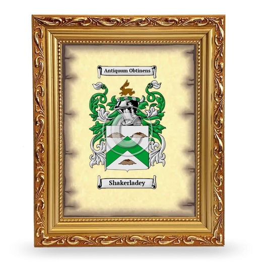 Shakerladey Coat of Arms Framed - Gold