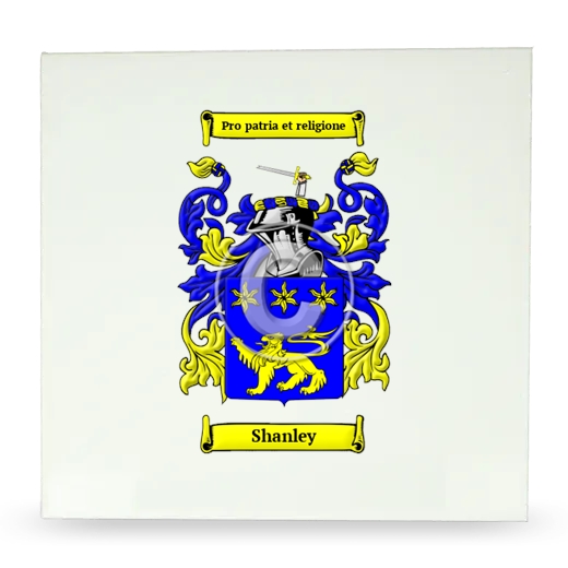 Shanley Large Ceramic Tile with Coat of Arms