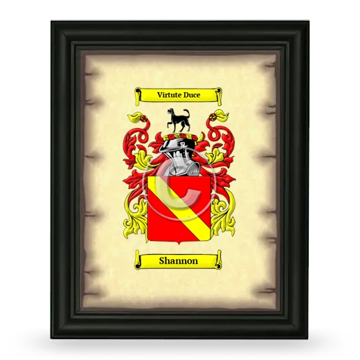 Shannon Coat of Arms Framed - Black