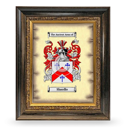 Shardlo Coat of Arms Framed - Heirloom