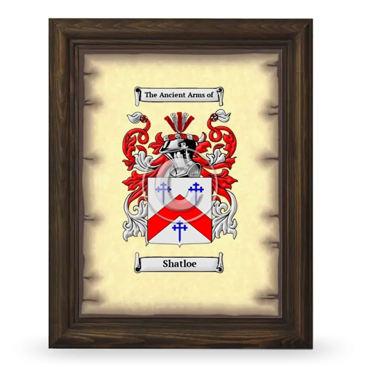 Shatloe Coat of Arms Framed - Brown