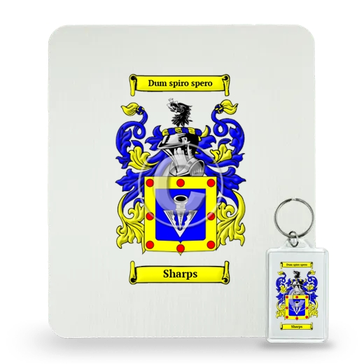 Sharps Mouse Pad and Keychain Combo Package