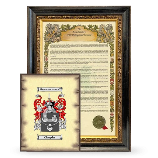 Charples Framed History and Coat of Arms Print - Heirloom