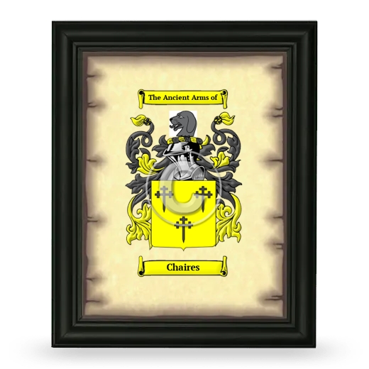 Chaires Coat of Arms Framed - Black