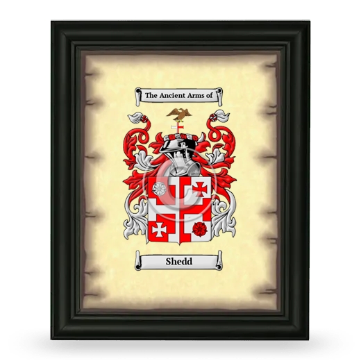 Shedd Coat of Arms Framed - Black