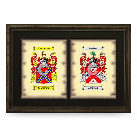 Double Coat of Arms Framed - Brown