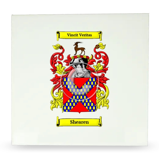 Shearen Large Ceramic Tile with Coat of Arms