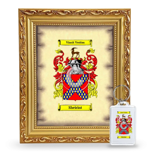 Sheirint Framed Coat of Arms and Keychain - Gold