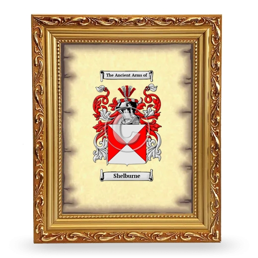 Shelburne Coat of Arms Framed - Gold